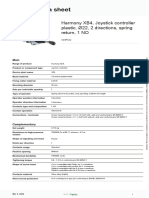 Product Data Sheet: Harmony XB4, Joystick Controller Plastic, Ø22, 2 Directions, Spring Return, 1 NO