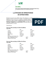 Certificado de operatividad extractores centro comercial