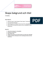 Skapa Bakgrund Och Titel