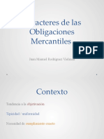 Caracteres de Las Obligaciones Mercantiles