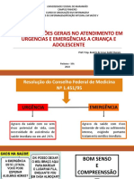 Considerações Gerias No Atendimento em Urgências e Emergências