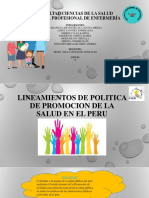 Lineamientos de Politica de Promocion de La Salud en El Peru - Familia y Comunitaria