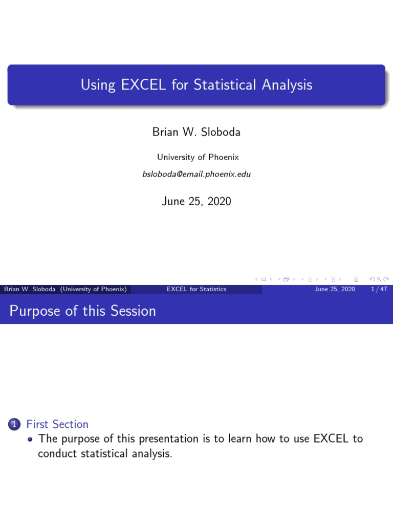 Excel Statistical Analysis Guide | PDF | Regression Analysis | Analysis ...