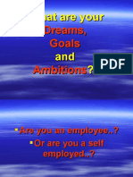 What Are Your Dreams, Goals and Ambitions ?.