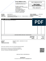 Factura Electrónica: Ca Nt. Descripción P. Unit. Tota L