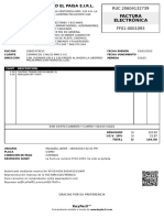 Factura Electrónica: Ca Nt. Descripción P. Unit. Tota L