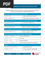 Sysadmin's Networking Cheat Sheet