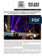 Jornal Oficial Rio Das Ostras: Prefeitura Endurece Normas de Funcionamento E Utilização Do Camping de Costazul