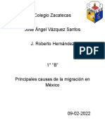 causas de la migracion en Mexico