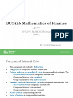 BCO126 Mathematics of Finance: 3 Ects Spring Semester 2022