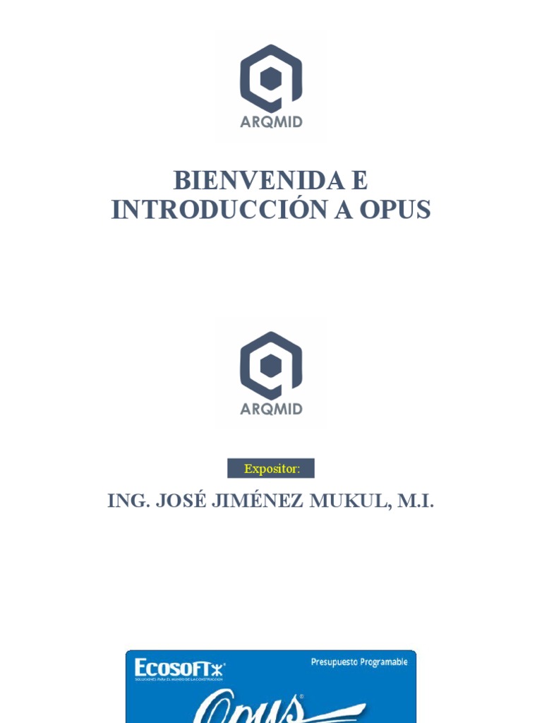 01 - Bienvenida e Introducción Al Opus | PDF