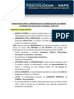 Orientações para A Apresentação de Trabalhos Na Viii Semana Acadêmica de Psicologia Da Esamaz