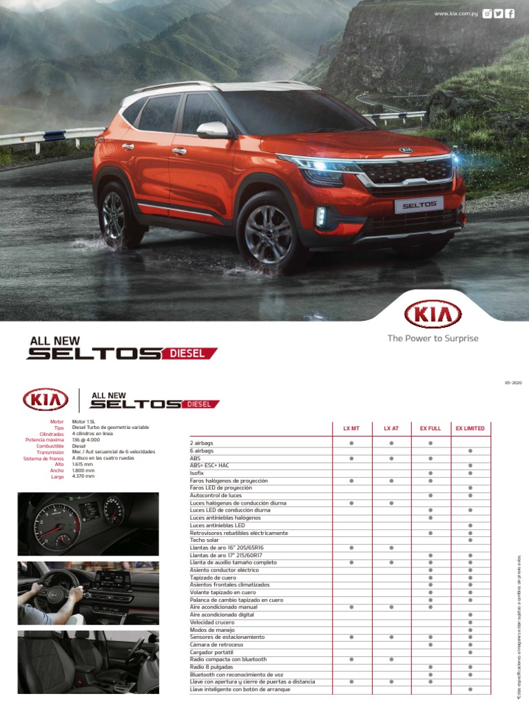 Ficha Tecnica Seltos PDF Fabricantes de vehículos de motor