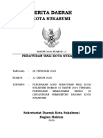 Perwal No. 13 Tahun 2020 Tentang Perubahan Atas Peraturan Wali Kota Sukabumi Nomor 15 Tahun 2019 Tentang Penerapan Manajemen Risiko
