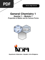 General Chemistry 1: Quarter 1 - Module 1