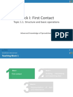 Block I: First Contact: Topic 1.1. Structure and Basic Operations