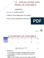 Chapter 13: Applications and Processing of Ceramics: Issues To Address..