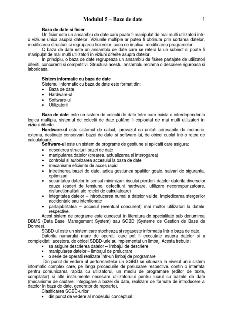 Modulul 5 | PDF