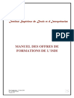 Manuel Des Offre de Formations Isdi