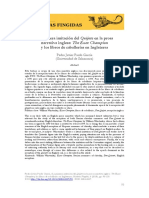 La Primera Imitación Del Quijote en La Prosa Narrativa Inglesa