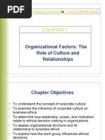 Organizational Factors: The Role of Culture and Relationships