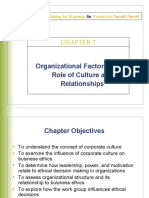Organizational Factors: The Role of Culture and Relationships