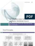 Returning Cash To The Owners: Dividend Policy: " Companies Don't Have Cash. They Hold Cash For Their Stockholders."