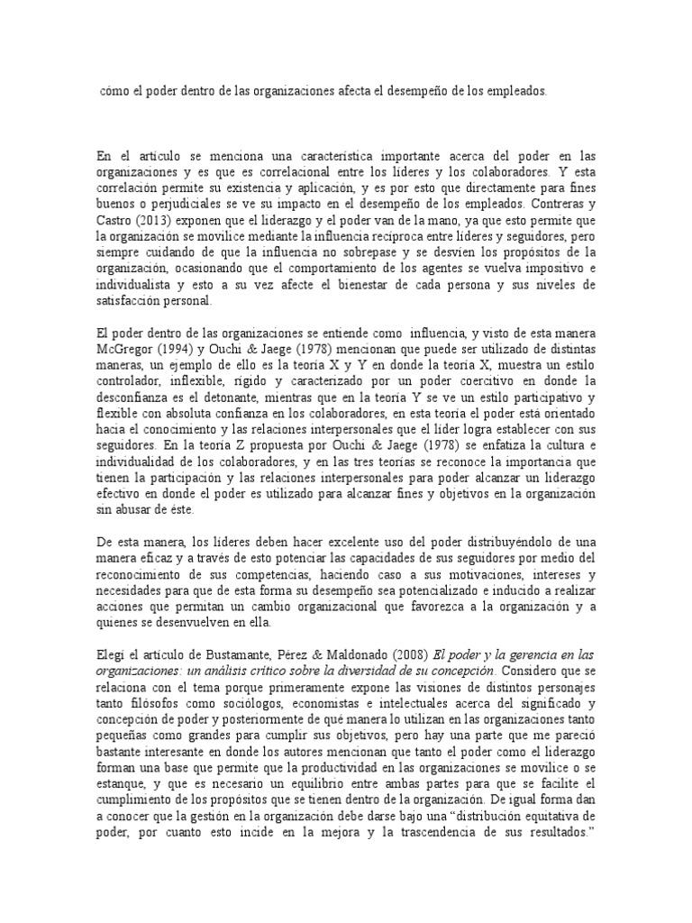 Poder y Liderazgo | PDF | Liderazgo | Comportamiento