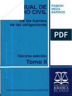 Manual de Derecho Civil. Tomo II (De Las Fuentes de Las Obligaciones) - Ramón Meza Barros