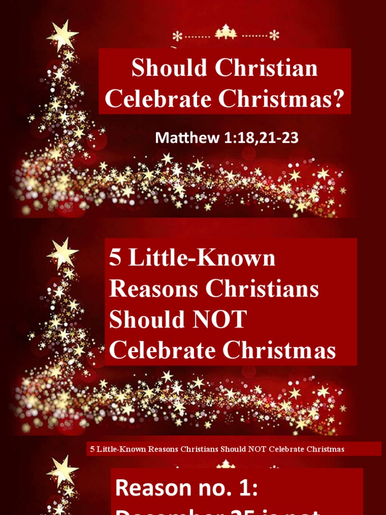 Should Christian Celebrate Christmas PDF Christmas Jesus