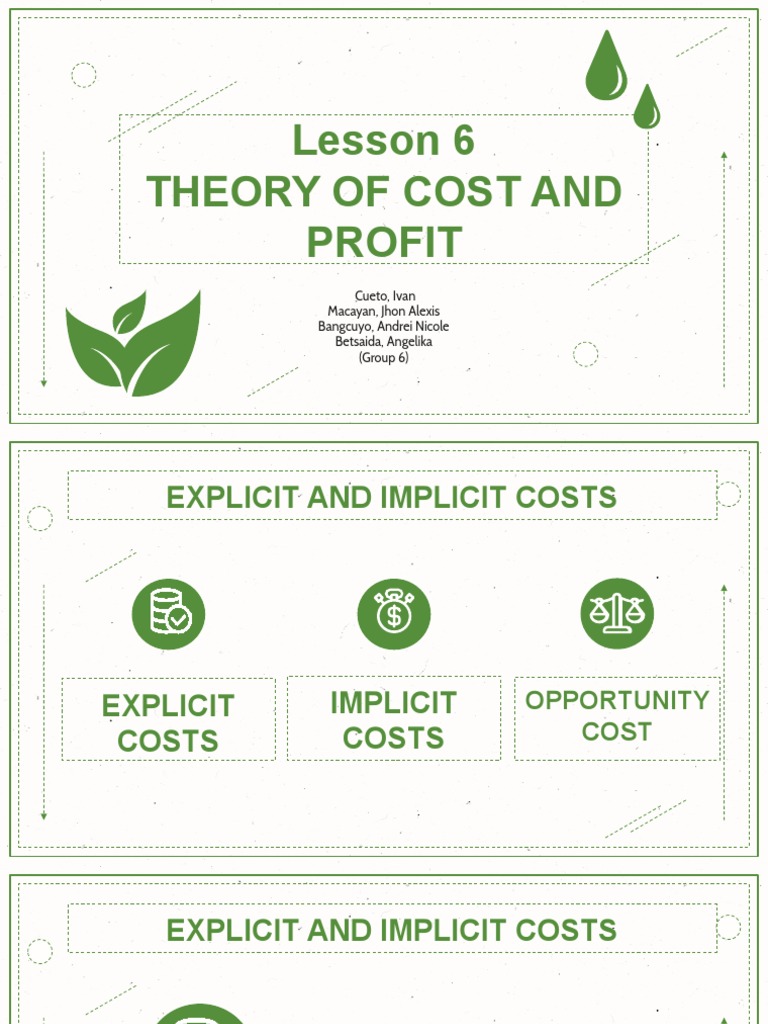 Cost and Profit Concepts | PDF | Profit (Economics) | Long Run And Short Run