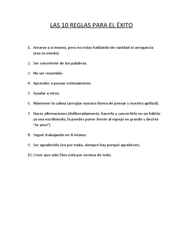 10 Claves para el Éxito Personal | PDF | Artes del Lenguaje y ...