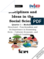 DISS - Mod5 - Structural - Functionalism and Its Importance in Examining Socio - Cultural, Economic, and Political Conditio