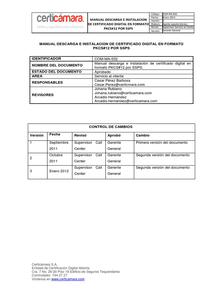 Instalación de Certificado Digital P12 | PDF | Contraseña | Soporte técnico