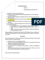 End-Term Assessment Subject: Economics (GE-O) Marks: 30 Submission: 02/03/2022 Type of Submission: Short Film/Video Instructions