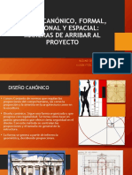 Diseño Canonico, Formal, Funcional y Espacial.