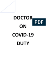 Doctor ON COVID-19 Duty