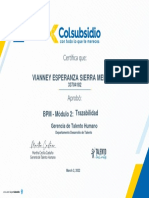 Certificado Mdulo 2 - Trazabilidad