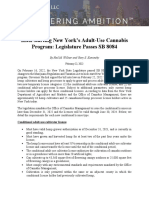 Kick-Starting New York's Adult-Use Cannabis Program. Legislature Passes SB 8084 Kaminsky Willner