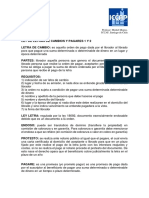 Ley de Letras de Cambios y Pagares 1 y 2