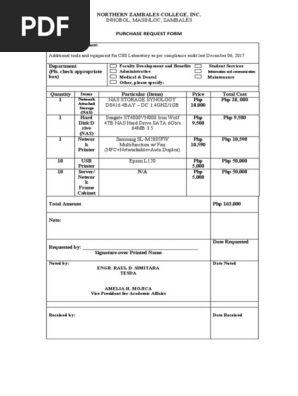 PURCHASE REQUEST FORM
