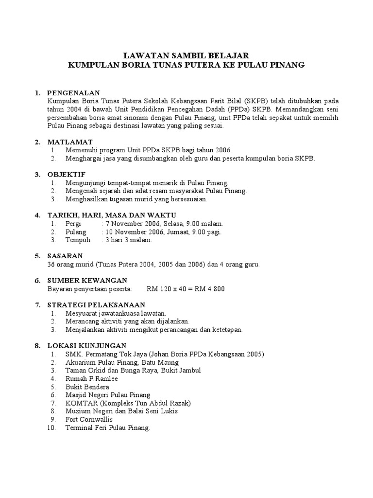 contoh proposal lawatan Lawatan Contoh Proposal contoh proposal lawatan Lawatan Contoh Proposal