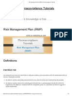Risk Management Plan (RMP) - Pharmacovigilance Tutorials