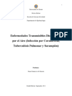 Enfermedades transmisibles por aire: Coronavirus, tuberculosis y sarampión