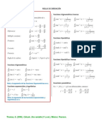 Reglas de Derivación I (Formulario)