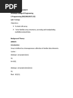 Tribhuvan University Himalaya College of Engineering C-Programming (BCE/BEX/BCT (I/I) ) Lab-7: Arrays