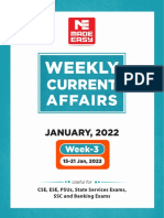 Weekly Current Affairs: Useful for CSE, ESE, PSUs, State Services Exams, SSC and Banking Exams - January 2022