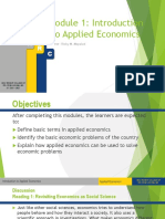 Module 1 Introduction To Applied Economics
