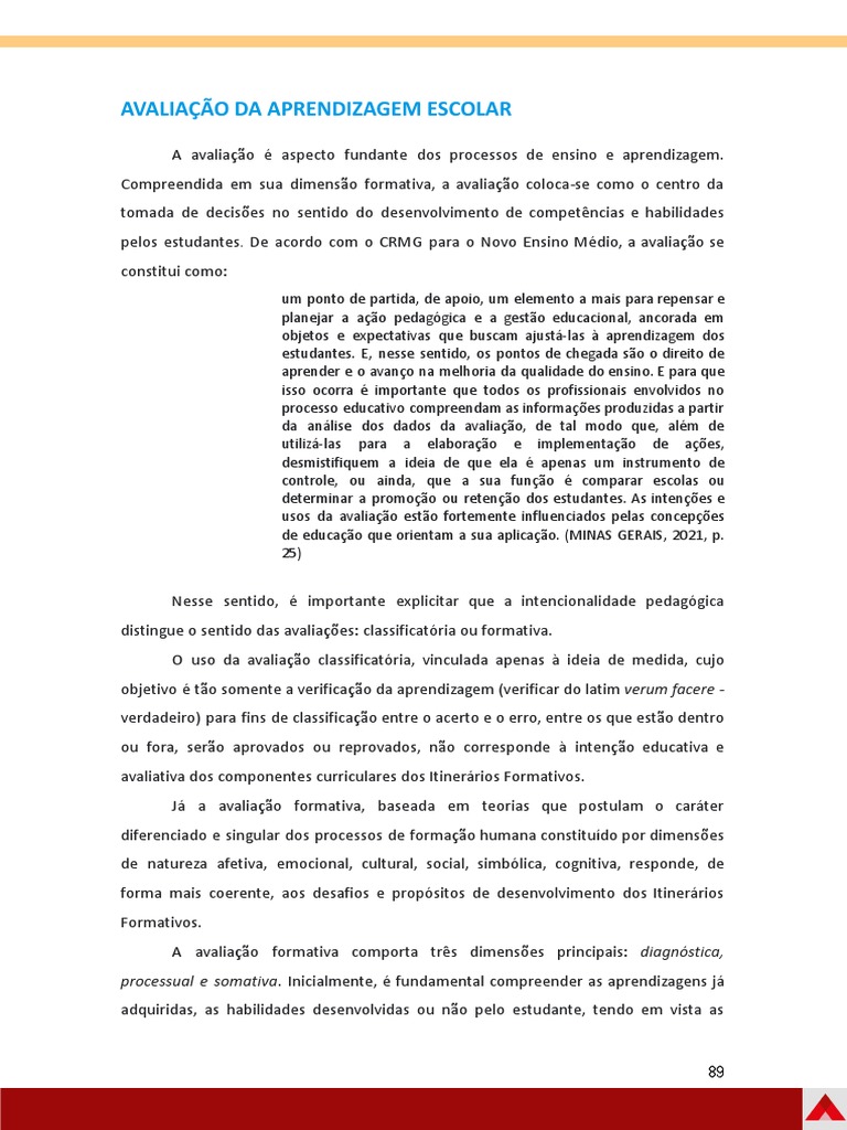 Caderno Pedagógico - Avaliação Da Aprendizagem Escolar | PDF ...