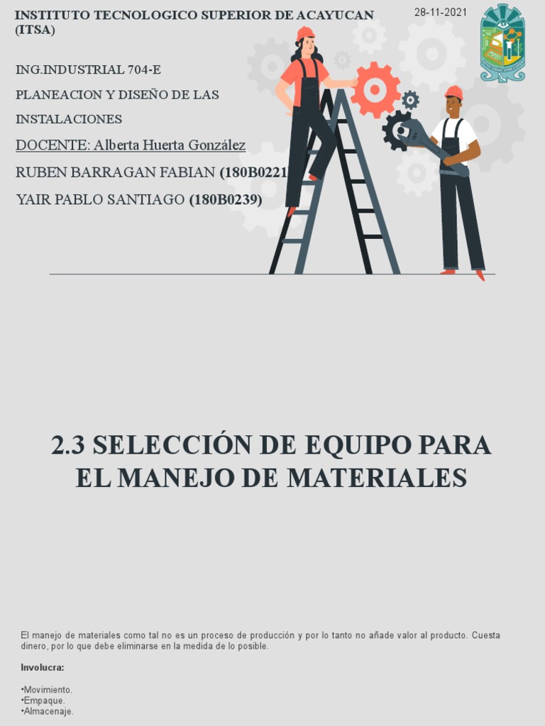 Equipos para Manejo de Materiales | PDF | Máquina elevadora | Transporte